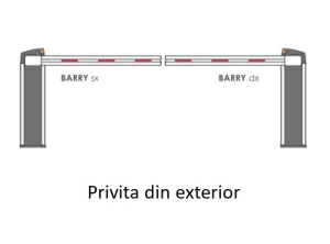 BARIERA AUTO DREAPTA, BRAT TELESCOPIC 3.6-6M