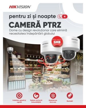 CAMERA IP DOME PTRZ 8MP, IR SI WHITE LIGHT 40M